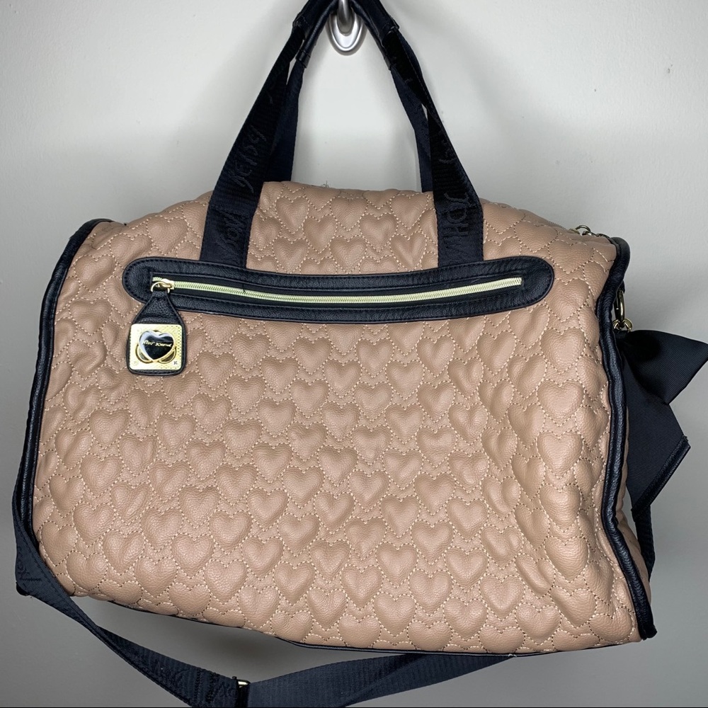Betsey Johnson Be Mine Quilted Hearts Weekender